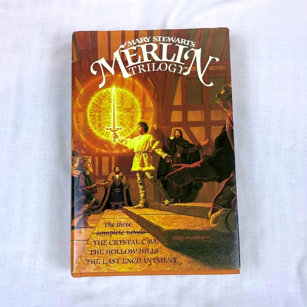 Mary Stewart's Merlin Trilogy Hardcover 1980 Omnibus Arthurian Hildebrandt VTG